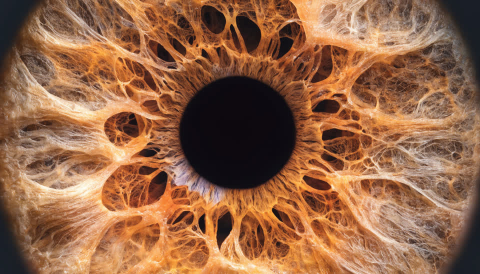 An extreme macro of an iris